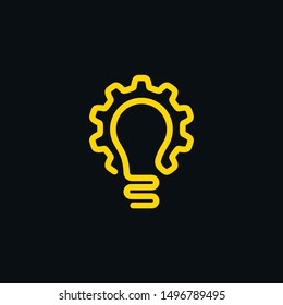 bulb gear logo line yellow