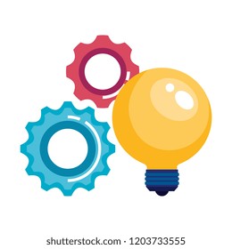 bulb with gears machinery