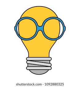 bulb with glasses icon