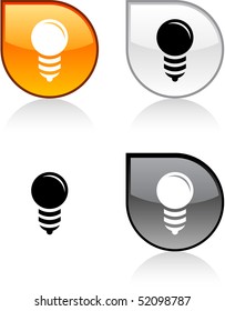 Bulb glossy drop vibrant buttons.