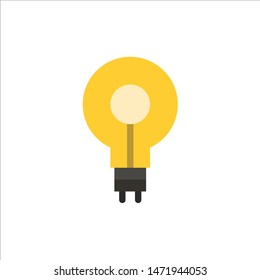 Bulb, Glow, Idea, Insight, Inspiriting  Flat Color Icon. Vector icon banner Template