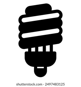 bulb glyph icon vector illustration isolated on white background