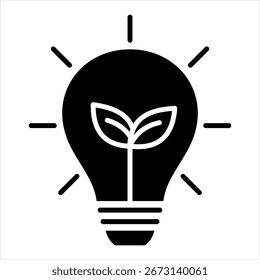 Icono de glifo de bombilla Ilustración vectorial