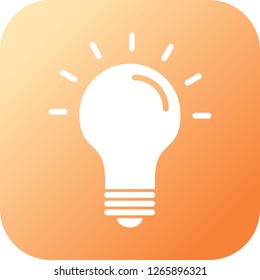 Bulb glyph round corner multi color gradient BG