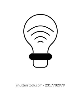Bulb  Glyph Vector Icon that can easily edit or modify 


