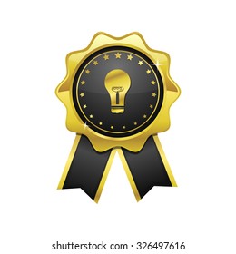 Bulb golden Vector Icon Design
