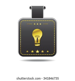 Bulb golden Vector Icon Design