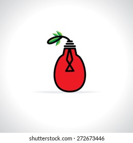 bulb green idea vector illustration 