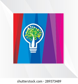 bulb green idea vector illustration 