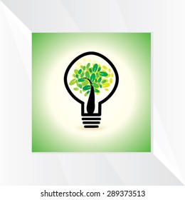 bulb green idea vector illustration 