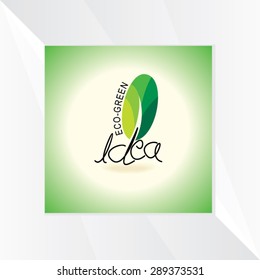 bulb green idea vector illustration