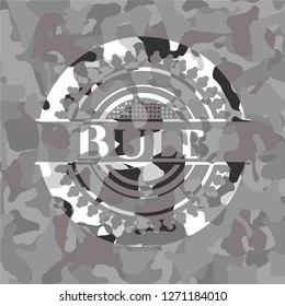 Bulb grey camouflaged emblem