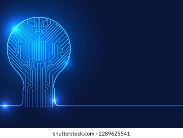 Bulb has a connection circuit inside. It means that technology or artificial intelligence can come in to help support in coming up with new ideas or solving problems using technology as a helper.