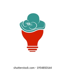 Bulb Hat logo design vector illustration, Creative Hat logo design concept template, symbols icons