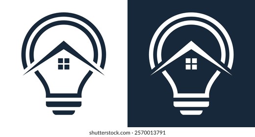 Bulb Home Logo icon creative logo abstract vector illustration