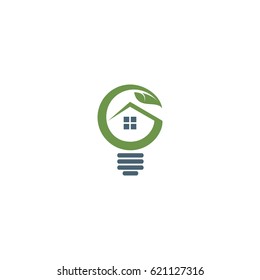 bulb house with green leaf