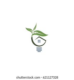 bulb house with green leaf