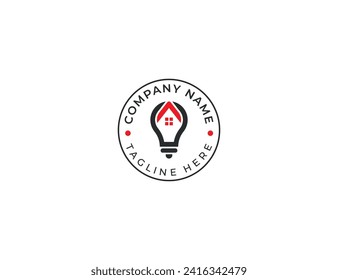 Plantilla de diseño del logotipo de la casa de carga 