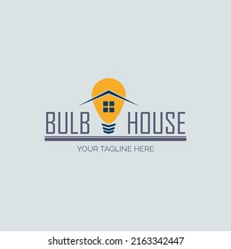 Bulb House real estate agent logo template design for brand or company and other