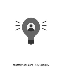 bulb, human icon. Element of marketing icon for mobile concept and web apps. Detailed bulb, human can be used for web and mobile