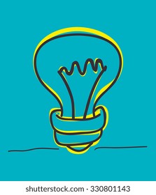Bulb icon and big idea concept, vector illustration graphic.