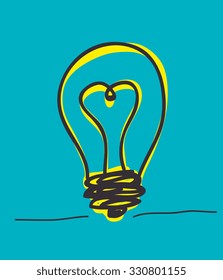 Bulb icon and big idea concept, vector illustration graphic.