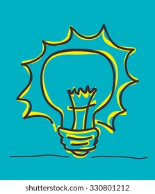 Bulb icon and big idea concept, vector illustration graphic.