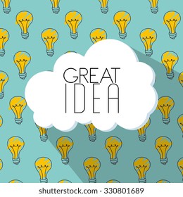Bulb icon and big idea concept, vector illustration graphic.