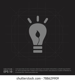 bulb icon - Black Creative Background