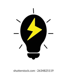 Bulb icon. Color image. Color image. Vector illustration