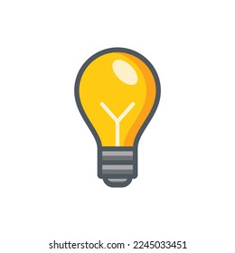 bulb icon of color style design vector template