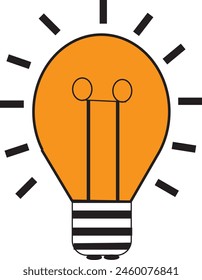 Bulb icon design art illustration  