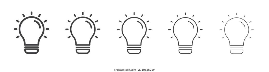 Bulb icon design, logo, app, UI. Ilustração vetorial, EPS