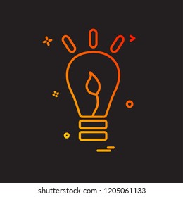 Bulb icon design vector