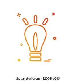 Bulb icon design vector