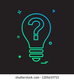 Bulb icon design vector