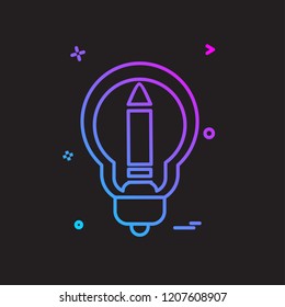 bulb icon design vector