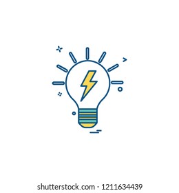 Bulb icon design vector 