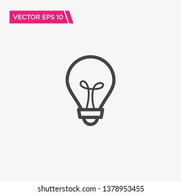 Bulb Icon Design, Vector EPS10