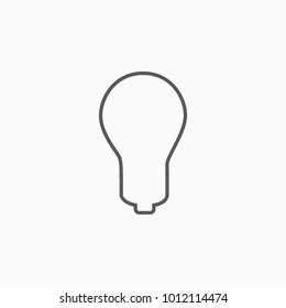 bulb icon, electric lamp vector