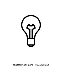 bulb icon. Element of science icon for mobile concept and web apps. Thin line bulb icon can be used for web and mobile on white background
