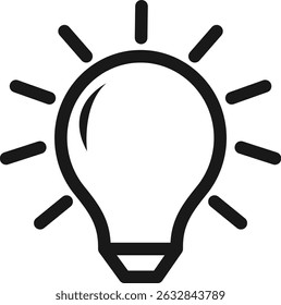 Icono de la bombilla. Icono de energía Vector