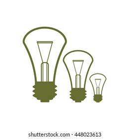 Bulb  icon. Flat design.