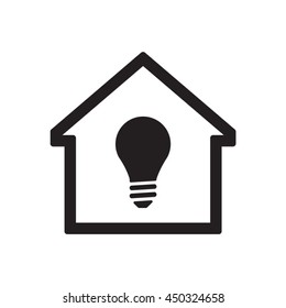 Bulb  icon. Flat design.