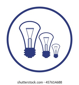 Bulb  icon. Flat design.