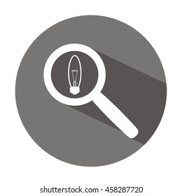 Bulb icon. Flat design.