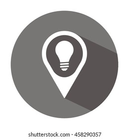 Bulb   icon. Flat design.