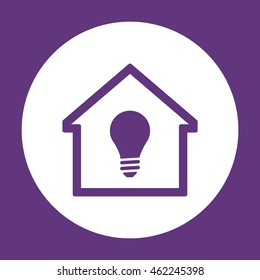 Bulb  icon. Flat design.