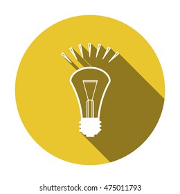 Bulb  icon. Flat design.