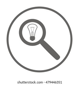 Bulb icon. Flat design.
